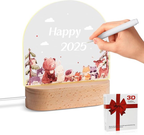 Gepersonaliseerde lamp voor meisjes, nachtlampje voor kinderen, nachtlampje van acryl, nachtlampje voor doop, cadeau voor kinderen, geboortecadeau, voor jongens en meisjes van Merkloos