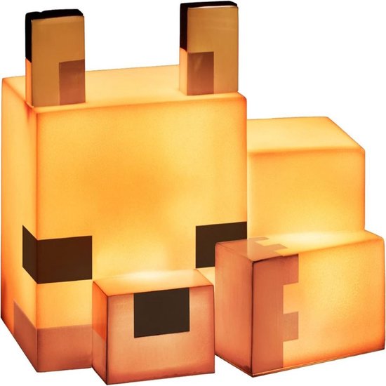 Gigicial Nachtlampje voor kinderen - Vos - LED-nachtlampje, Minecraft naaldbosdecoratie - 1 stuk - Kinderkamer, warm oranje van Merkloos