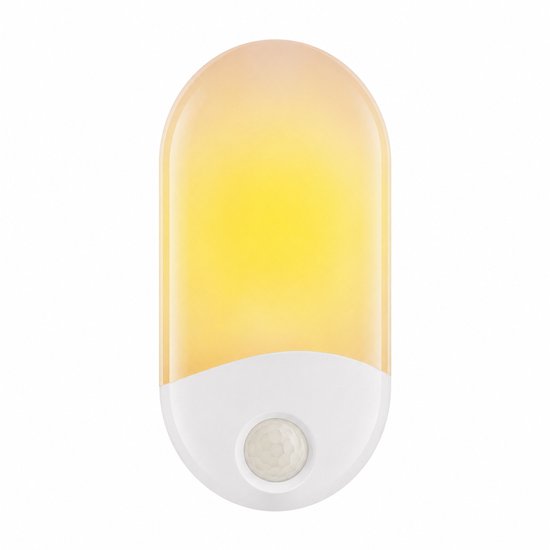 Gloovon® LED Nachtlamp Stopcontact - Bewegingssensor & Lichtsensor - Warm Wit Licht - Automatisch Sensor Wandlampje - Wit