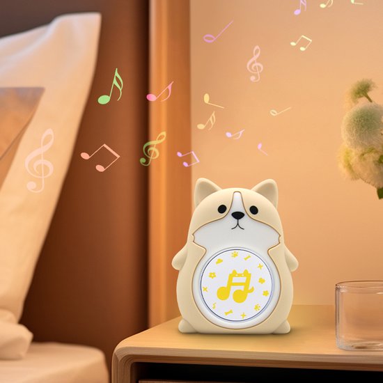 GoGoldPro White Noise Machine Baby - Kat - Slaaptrainer met 20 Geluiden & Nachtlamp - Draagbare Geluidstherapie - Timer & USB-C Oplaadbaar - Slaaphulp Baby & Volwassenen van Merkloos