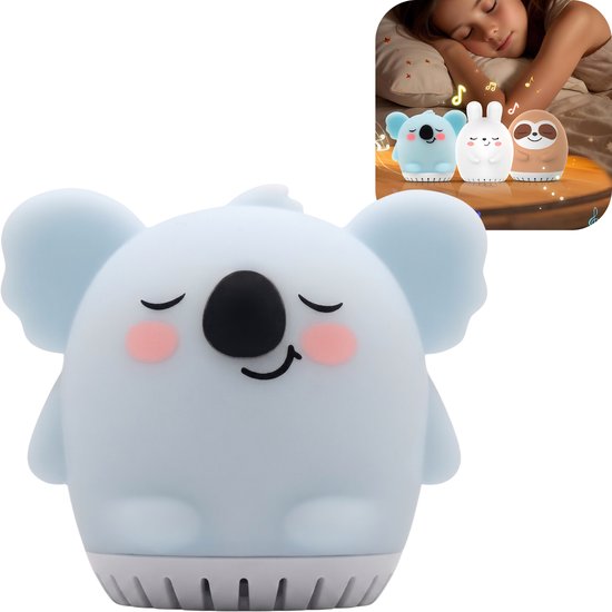 Goodli Witte Ruis machine met LED Sfeerverlichting - Koala - 20 Geluiden - 9 Kleuren - Slaapcomfort voor Baby, Kind en Volwassenen - Inclusief Slaaptimer - BPA-vrij - White Noise Machine