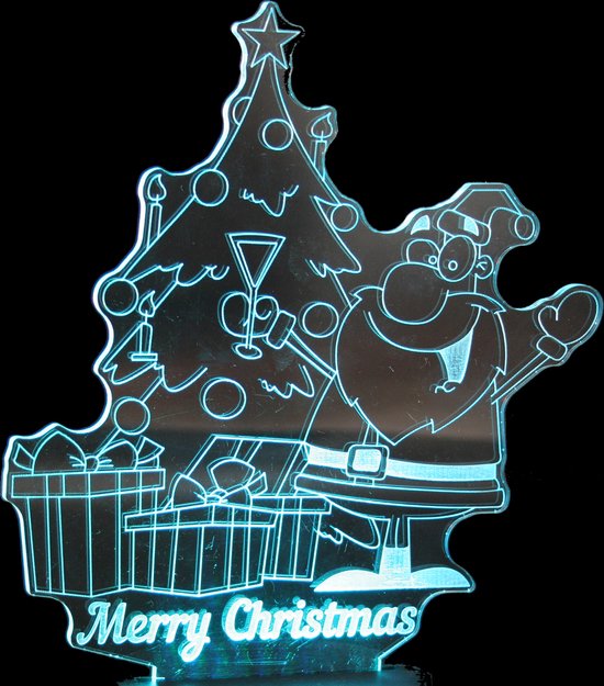 Gravure 'Merry Christmas' voor 3D Illussion nachtlamp - insteekmaat 72x4mm van Dreamled