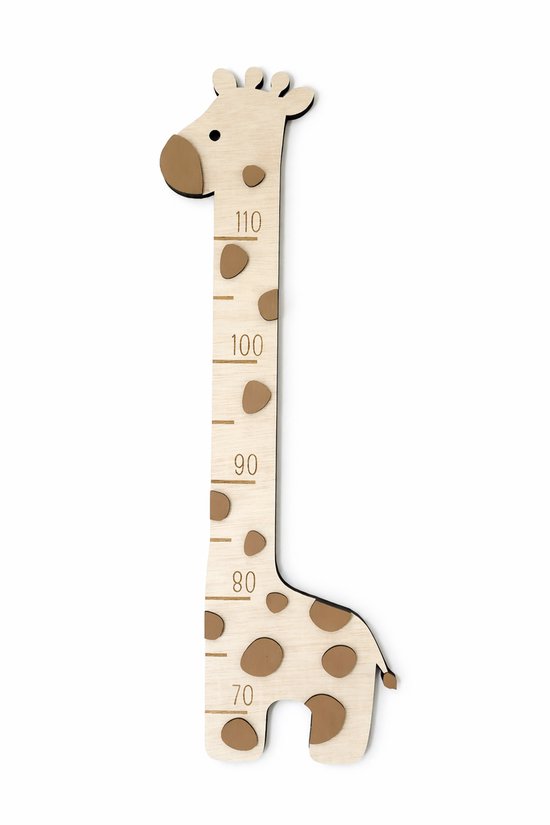 Groeimeter - Houten Groeimeter Giraffe - Kinderkamer Decoratie - Meetlat Baby & Kind 70-110 cm - Kraamcadeau / Babyshower / Verjaardag