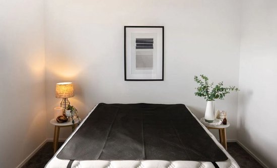 GroundThing Aardingsmat Jasmijn - 2-personen - 200*200cm - Aardingsmat- Aardingsdeken - Earthing - 100% vegan kunstleer- Incl. Aansluitkabel van GroundThing