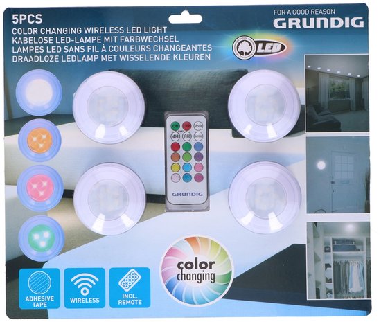 Grundig Draadloze Ledlamp met Wisselen - Met - Led-verlichting