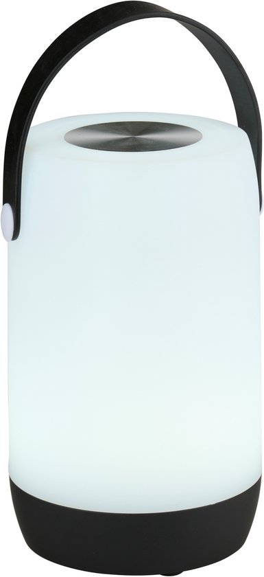 Grundig LED nachtlampje met USB-C oplaadfunctie – LED tafellamp in 2 kleuren – Nachtlampje volwassenen dimbaar – Tafellamp voor binnen en buiten – Draagbaar model zwart/wit