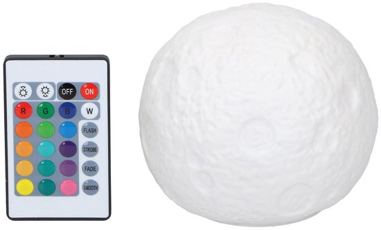 Grundig maanlamp LED - 16 kleuren - 11,5 cm - LED-verlichting / LED-lamp van Merkloos