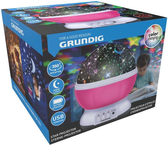 Grundig - Sterrenprojector - Multicolor - Nachtlampje - Kinderkamer - Sterrenlamp van Grundig