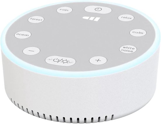 Gsedaox-White Noise Machine -Witte ruis - Slaaphulp -Volwassenen en Baby -6 Rustgevende Geluiden-USB-wit van Gsedaox