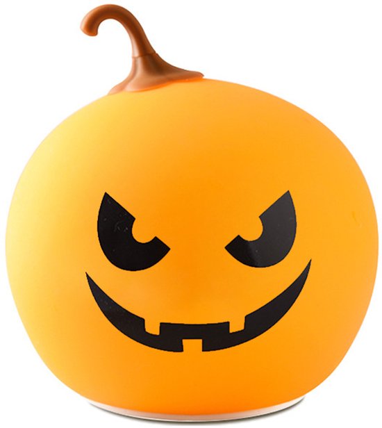 Halloween-nachtlampje voor kinderen - Sfeervolle decoratie - Oplaadbare LED-lantaarn - Waterdicht - Aanraak- en tikbediening - 12 uur verlichtingstijd - Siliconen nachtlampje - Veilig en zacht - Voor kinderen - Halloween- en herfstcadeau van Merkloos