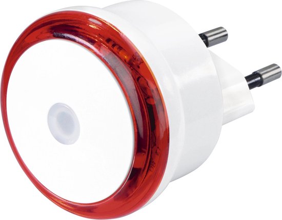 Hama Led-nachtlampje "Basic" met stekker, schemersensor, energiebesp., rood van Merkloos