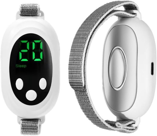 Handzaam slaaphulpmiddel — Slaapassistent met microstroom en laagfrequente pulsen; verlicht slapeloosheid en angst. (Wit) van Merkloos