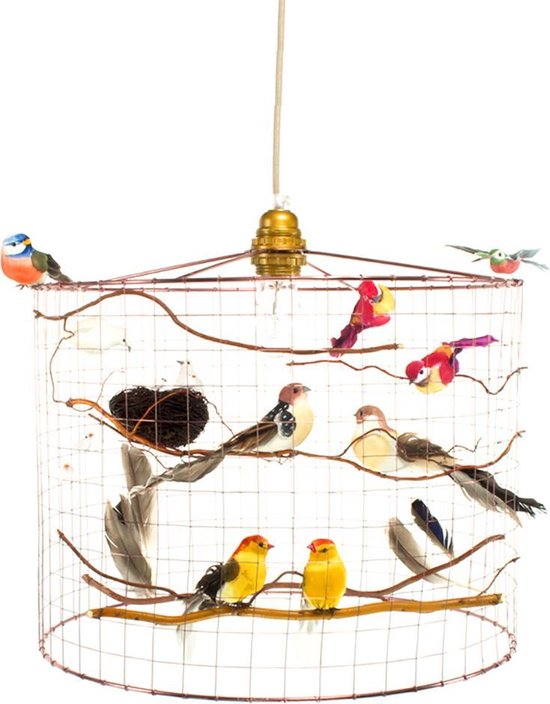 Hanglamp met vogeltjes - Landelijk - Kinderkamer - Speelkamer - Babykamer - Hal - Ø30cm. van Merkloos