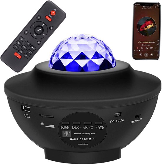 HANGZHOU A LINK STAR TECHNOLOGY - Sterren Projector - LED Nachtlamp - Muziekfunctie - Afstandsbediening van Merkloos