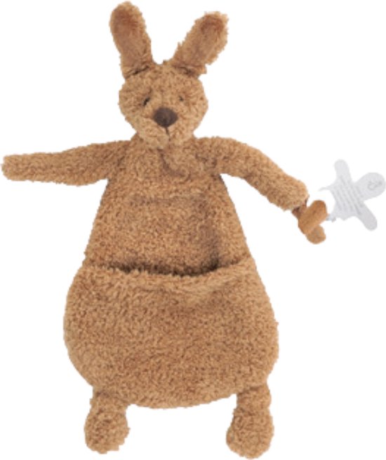 Happy Horse Kangoeroe Kick Knuffeldoek 22 cm - Bruin - Baby cadeau van Happy Horse