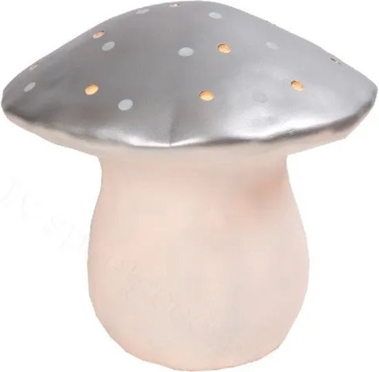 Heico Lamp - Paddenstoel Groot - Zilver van Merkloos