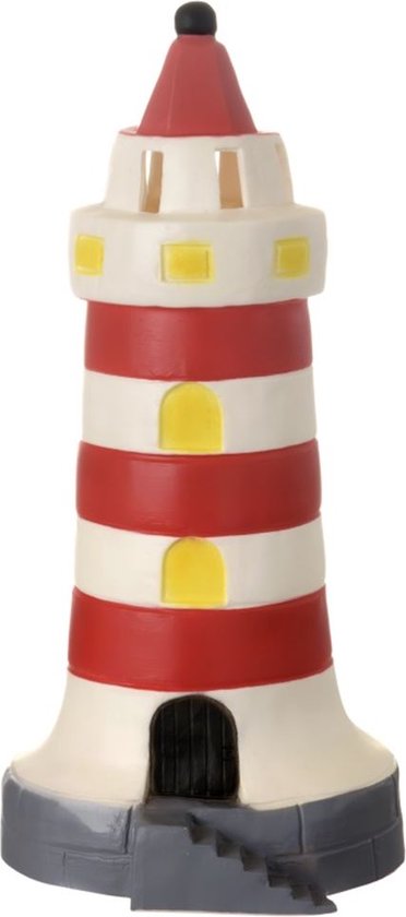 Heico - Lamp Vuurtoren rood - 36cm