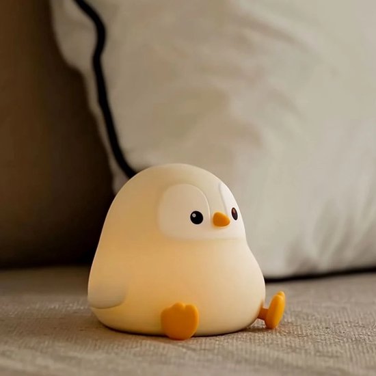 Heppie® Pinguin Lamp - Penguin - Pingie - Nachtlampje voor Kinderen & Baby - Siliconen - Lampje Slaapkamer - Knijplampje - Touch lamp - kraamcadeau - babyshower - bang in het donker - baby cadeau - Melamine & BPA-vrij - Geboorte Cadeau - nachtlampje van Heppie®