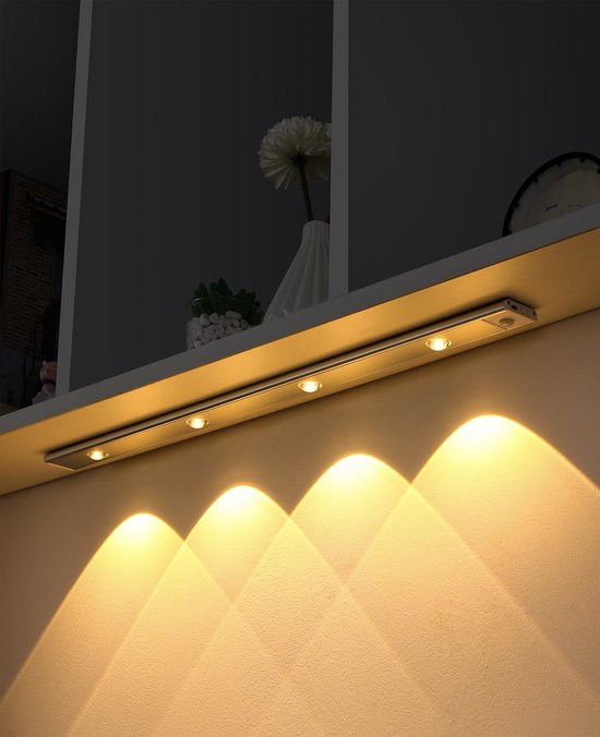 Heuts Goods - LUXE Nachtlampje met bewegingssensor - Wandlamp - Wandlamp Binnen - USB Oplaadbaar - Magnetische Montage - Dimbaar - LED Licht - Inclusief Oplaadkabel - Meerdere kleuren - 60CM van Heuts Goods