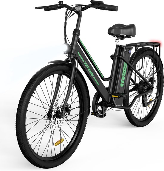 HITWAY Elektrische fiets - E-BIKE - 26 inch - 250 W motor - Tot 35-70 km - zwart van Hitway