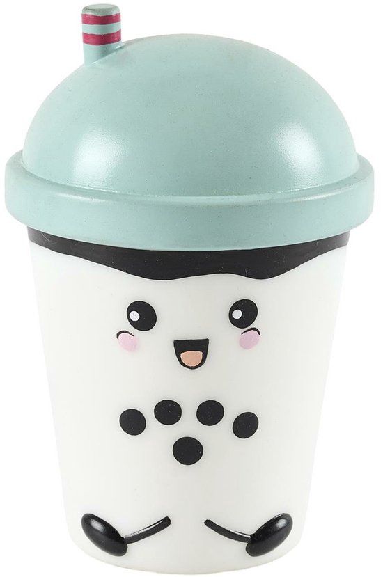 Home Deco Kids Nachtlampje Led - Bubble Tea - RGB kleuren - blauw - kunststof - 15 cm - kinderkamer van Home Deco Kids