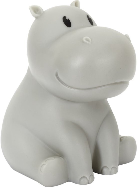 Home Deco Kids Nachtlampje Led - nijlpaard - RGB kleuren - wit - 16 cm - kinderkamer van Home Deco Kids