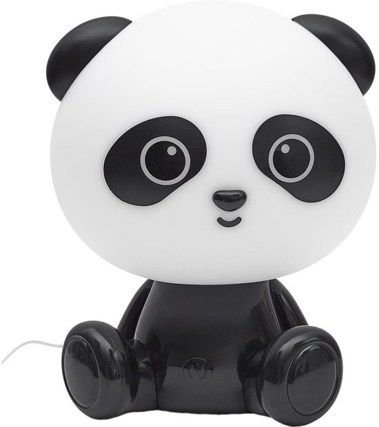 Home Deco Kids Nachtlampje - Pandabeer - USB - oplaadbaar - aan/uit knop - wit - 24 cm - kinderkamer van Home Deco Kids