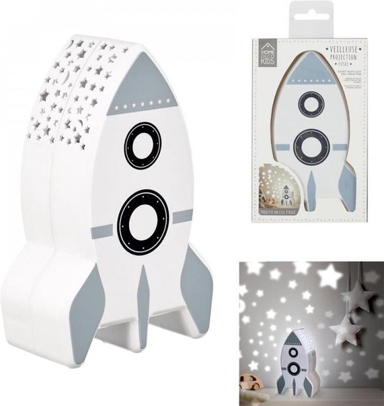 Home Deco Kids - Nachtlampje raket met muurprojectie van Merkloos