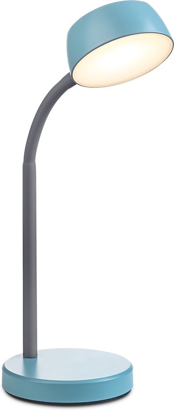 Home Sweet Home - Moderne Led Bureaulamp College - verstelbare LED Leeslamp met schakelaar - Blauw - 14/14/34cm - 5W 3000K 420lm - geschikt voor