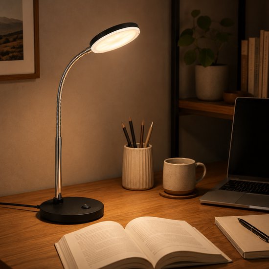 Home Sweet Home Poly LED bureaulamp - Verstelbare leeslamp - Zwart