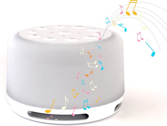 HoMedics Slaap Aura Bluetooth Speaker met Verlichting - batterijduur tot wel 68 uur - Bluetooth - 3 Timer Settings - 7 Kleuren Verlichting voor elke gemoedstoestand - White Noise - 28 geluidsopties - Slaaphulp van Homedics