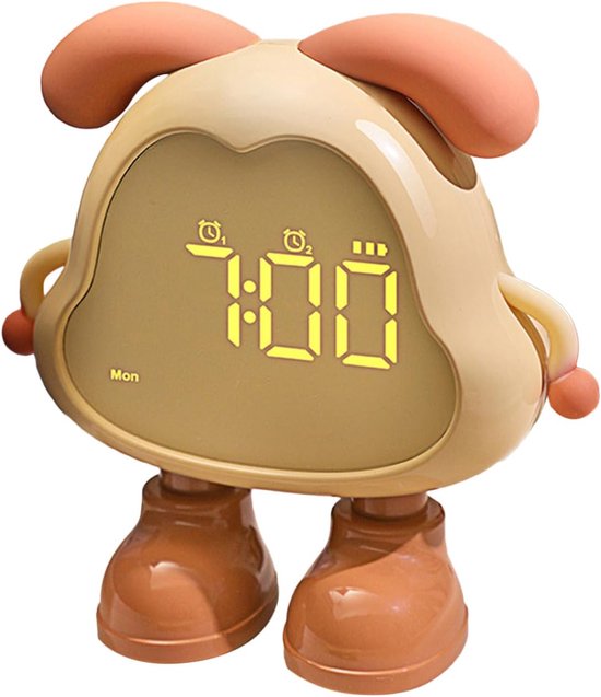 Hondenwekker - Digitale Klok - Tijd Leren - Oren Verlicht - 12.5 cm - Geel