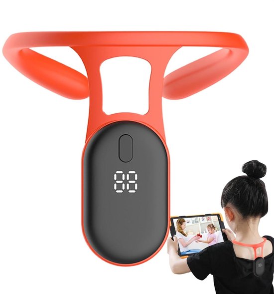 Houding Corrector - Rug Monitor - Zittend Werk - Ingebouwde Sensor - Verstelbaar - Oranje van Merkloos