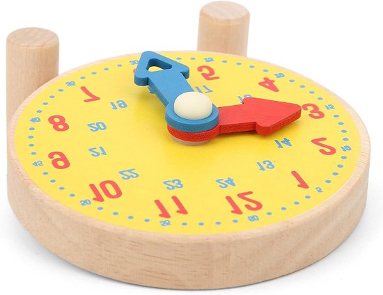 Houten Cijfers Klok - Leerklok Speelgoed - Kinderen Leren Klokkijken - Educatief Vormen Leren