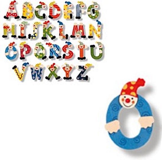 Houten naam letter clown, O