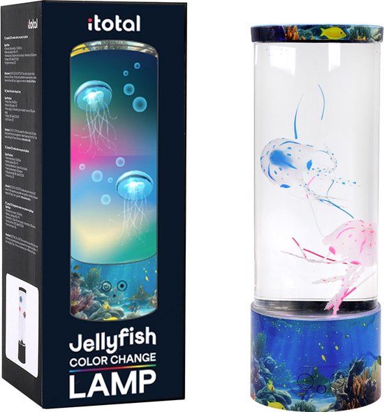 I-total - bubbellamp - kwallenfles - Jellyfish - XL2496F - meerkleurig met een onderwaterdesign