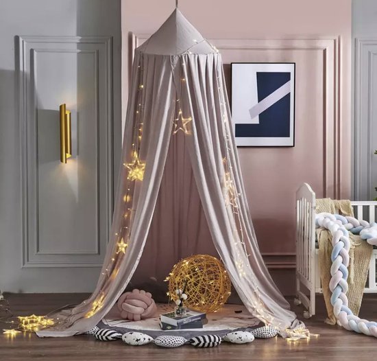 IL BAMBINI - Grote Baby klamboe voor Babykamer - Babybedje - Lichtroze/lila