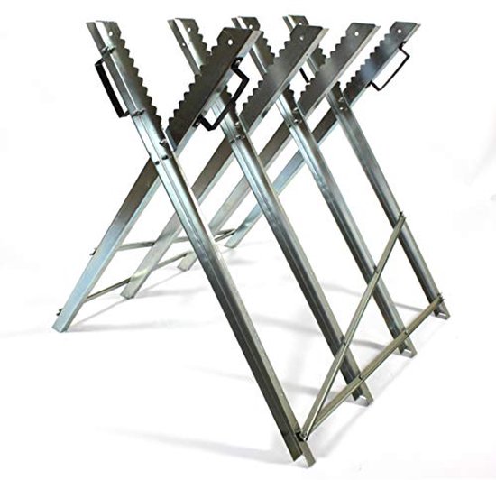 Inklapbare Zaagbok voor Brandhout - Metaal met 4-Voudige Oplegging van Kreator