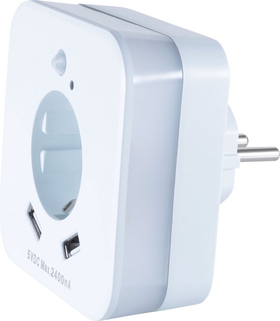 InnTec SLED02 LED-nachtlamp met bewegingsmelder LED Warmwit Wit