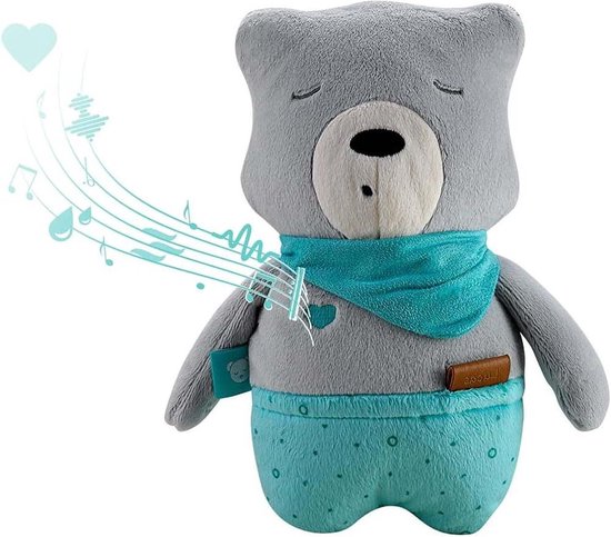 Inslaaphulp baby met sensor lichtgrijs mint | White Noise Baby inslaaphulp om baby's te kalmeren - vanaf 0 maanden - My Hummy (Lucas Premium) van My Hummy