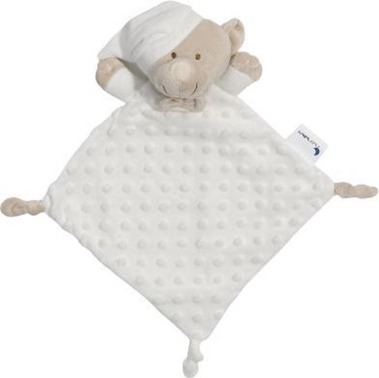 Interbaby Knuffeldoekje Beer Junior 28 X 17 Cm Polyester Crème van Interbaby