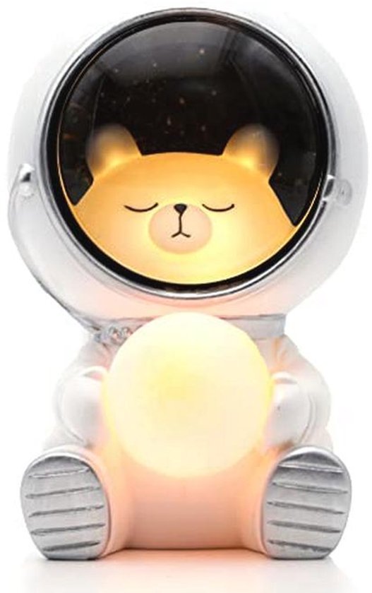 JCRFC Astronaut Resin Night Light Kids Nursing Light Moon Lamp LED Night Light Baby Nursery Decor Personalized Lamp Sleep Light Baby Night Lamp Children's Lamp With Battery Snooze Lights (beer) van Merkloos