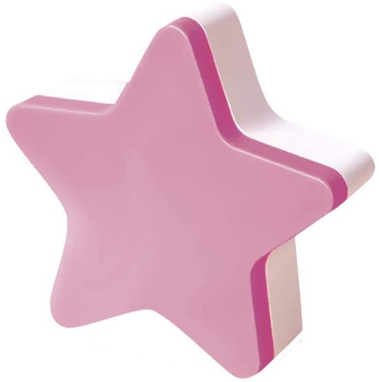 JeiibrZui Roze Nachtlampje - Ster Nachtlampje - Zacht LED-lampje en Sterontwerp - 1 - Perfect voor de slaapkamer of hal van een kind van JeiibrZui