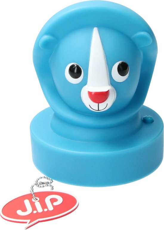 Jip Dieren Lamp Leeuw - Nachtlampje voor Kinderen 15cm - Nachtverlichting Jongens en Meisjes - Blauw van Jip
