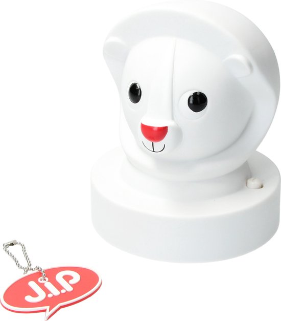 Jip Dieren Lamp Leeuw - Nachtlampje voor Kinderen 15cm - Nachtverlichting Jongens en Meisjes - Wit van Jip
