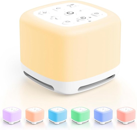 JK24 - White noise machine - White noise baby - Witte ruis - 40 Geluiden Witte Ruismachine - 7 Nachtlampje - Easy Sleep Sound Machine voor Baby Volwassenen - Timers & Geheugenfunctie van Merkloos