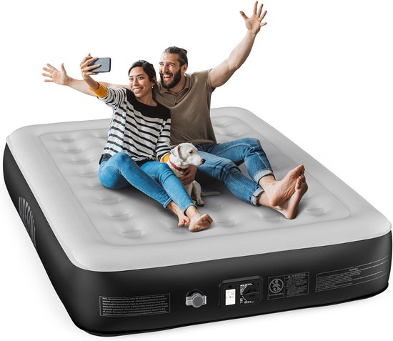 JMZR® Luchtbed met Ingebouwde Pomp - Air Mattress - Inclusief Opbergtas van JMZR