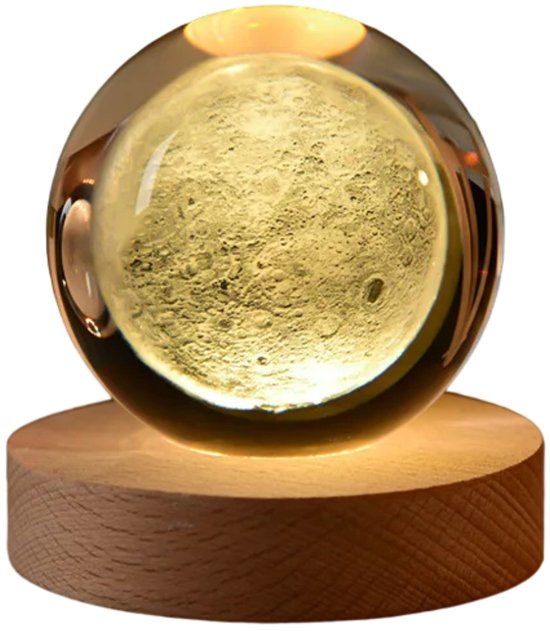 Jojoy - LED Bol - Tafellamp - Nachtlamp - Maanlamp - Space Lamp - Ruimte Lamp - LUMBNIGHTMOON van Merkloos