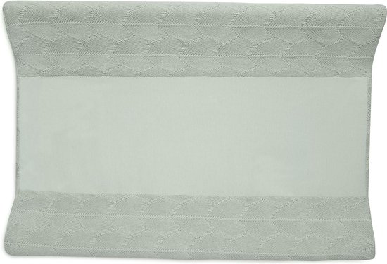Jollein - Aankleedkussenhoes 50x70cm - Zachte Hoes Baby Aankleedkussen - Shell Knit - Sea Foam - GOTS