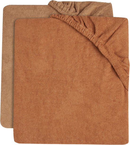 Jollein Aankleedkussenhoes Badstof 50x70cm Caramel/Biscuit (2pack)